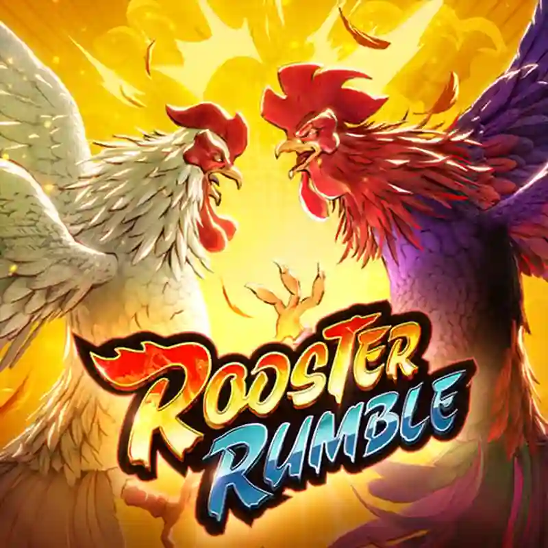 Interfaz del juego de casino Rooster Rumble en jackpotcity